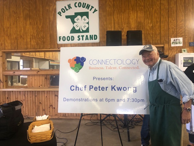 A Cooking Demo at the Saint Croix Falls’ Chamber of Commerce Event in 2019.